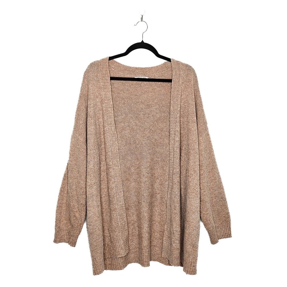 MEDIUM American Eagle Outfitters Beige Open-Front Knit Cardigan